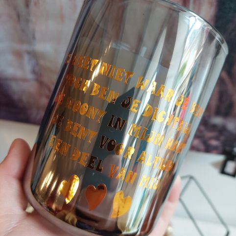 kaarspot met rouw gedichtje