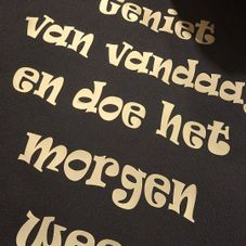 tasje met tekst
