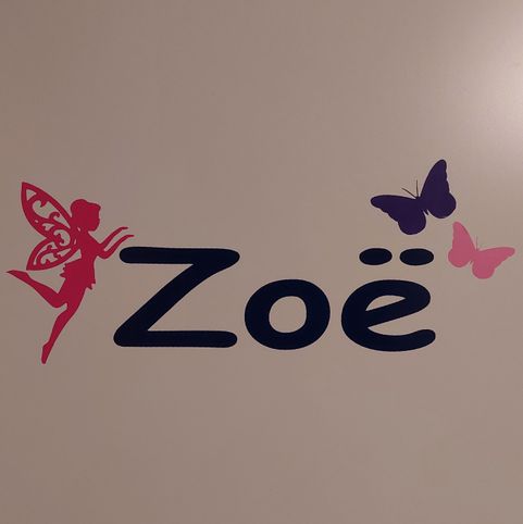 slaapkamer deursticker Zoë 